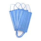 Μάσκα προσώπου με λάστιχο μπλε Baby Blue 50 τεμ.