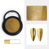 Solid Chrome Pigment Χρυσό σκόνη νυχιών thousands of gold