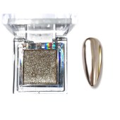 Compact Σκόνη mirror για μονόχρωμο effect χρυσο για τα νύχια 02 
