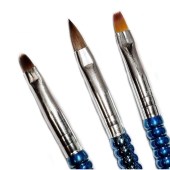 Σετ τρία πινέλα ακρυλικού acrygel gel