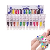 Ecor Fin Σετ 12 Nail Art Ακρυλικά Χρώματα