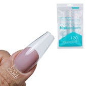 Soft Gel Tips Μακρόστενα 120 τεμάχια διάφανα με ένωση nail kingdom