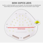 Λάμπα Πολυμερισμού UV Led SUN H9 PLUS 88w Ροζ