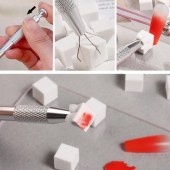 Σετ Στυλό Grabber & 50 Σφουγγαράκια για Ombre Nail Art