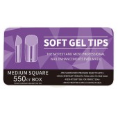 Soft Gel Tips Medium Square 550 Τεμάχια