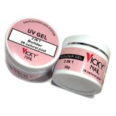 Builder gel 3 in 1 Vicky nail led uv 56 gr natural pink 06