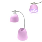 Επαναφορτιζόμενη Mini Led  Uv Λάμπα 24W Ροζ είναι για τη τοποθέτησης των Soft Gel.