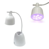 Επαναφορτιζόμενη Mini Led Uv Λάμπα 24W λευκή είναι για τη τοποθέτησης των Soft Gel.