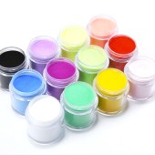 Ακρυλικές σκόνες νυχιών 8ml το κάθε βαζάκι σετ 12 διαφορετικά χρώματα 