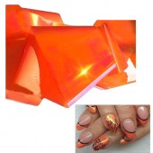 Glass effect nail foil Πορτοκαλί για τα νύχια