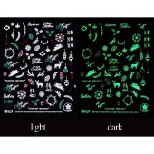 Αυτοκόλλητα νυχιών που φωσφορίζει στο σκοτάδι χριστουγεννιατικο colorf cy-025