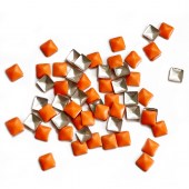Τρούκ τετράγωνο πορτοκάλι για διακόσμηση νυχιών 3mm 30 τεμάχια