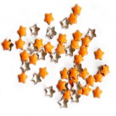 Τρούκ αστέρι 3mm πορτοκαλί για διακόσμηση νυχιών 30 τεμάχια