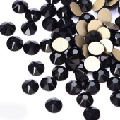 80 Κρύσταλλα νυχιών τύπου swarovski strass 3mm Μαύρα