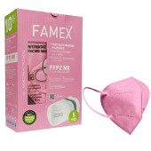 Famex Μάσκα υψηλής προστασίας FFP2 ροζ 10 τεμαχια