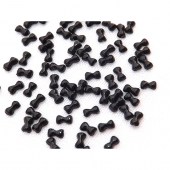 60 Φιογκάκια διακοσμητικά νυχιών μαύρα 1mm