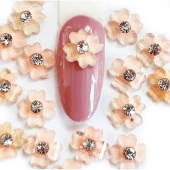 Μαργαριτα 3d ιβουαρ με glitter για nail art