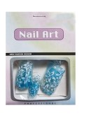 Ψεύτικα Νύχια Χεριών nail art σιέλ