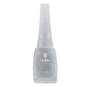 Deina cosmetics Βερνίκι Νυχιών με Κερατίνη №45 Glitter ασημένιο 14ml 