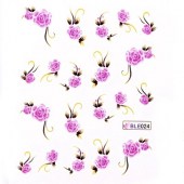 Αυτοκόλλητο Νυχιών Νερού Λουλούδια BLE024