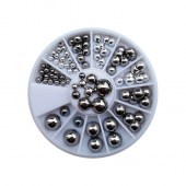Διακοσμητικές Πέρλες για τα νύχια Silver 2-6 mm