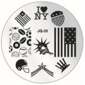 Μεταλλική πλάκα Stamping plates για σχέδια νυχιών JQ-35