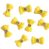 Κίτρινο διακοσμητικό φιογκάκι νυχιών 3D set 10 τεμαχια