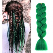 Μαλλιά για ράστα και πλεξούδες braid hair A24 green