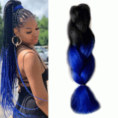 Μαλλιά για ράστα και πλεξούδες ombre X- Pression #T1B/Blue