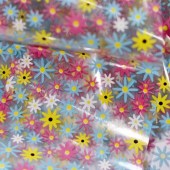 Nail Foils διαφανο με Χρωματίστες Μαργαρίτες 61