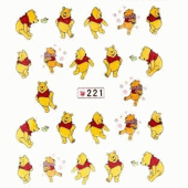 Αυτοκόλλητο Νυχιών cartoon Νερού Winnie the Pooh 221