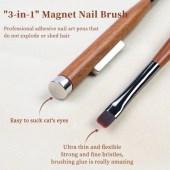 Πινέλο για Gel Acrygel και Cat Eye με 2 μαγνήτες