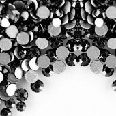 Διακοσμητικά Κρύσταλλα Νυχιών τυπου Swarovski 1440 τεμ Μαύρα 1-4mm