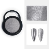 Solid Chrome Pigment ασημένια σκόνη νυχιών silver 02