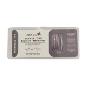 Soft Gel Tips 200τμχ διάφανα σε κασετίνα Medium Oval Coffin JP017