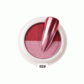 Σκόνη mirror διπλή για μονόχρωμο effect και ombre red pink