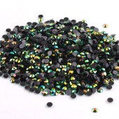Πράσινα-Μαύρα διακοσμητικά στρας για τα νύχια 3mm 100 τεμάχια