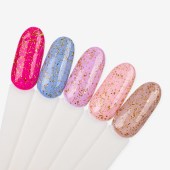 Top Coat No Wipe Flakes για ημιμόνιμο βερνίκι 24 Carat 7g