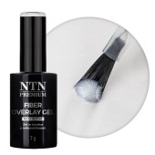 Fiber Milky White Glitter Top Coat NO WIPE NTN HEMA/Di-HEMA Free χωρίς κολλώδη ουσία 7g
