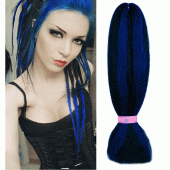 Μαλλιά για ράστα και πλεξούδες ombre X- Pression #1B/Blue