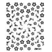 Αυτοκόλλητο νυχιών 3D ΖΜ141 μαργαρίτες
